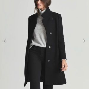 Reiss Marcie Wool Blend Coat - Size 2 - Black